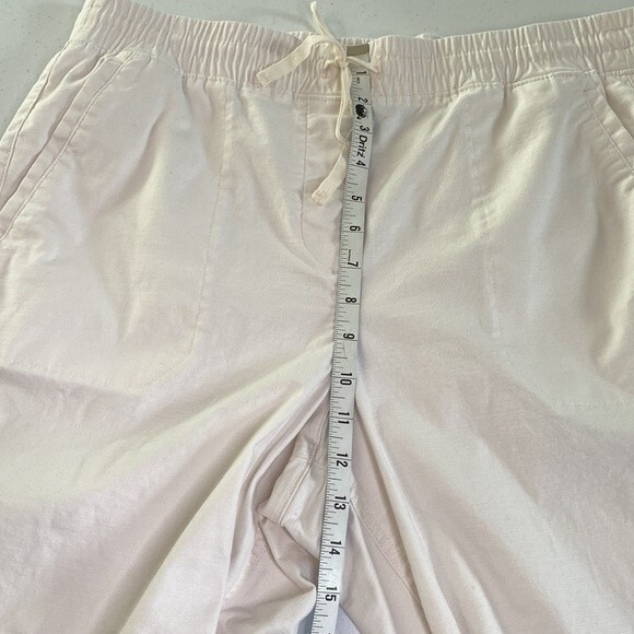 Talbots "Easy Slim Leg Crop Pants" Pull On Elastic Drawstring Button Tab Cuffs - Picture 12 of 16